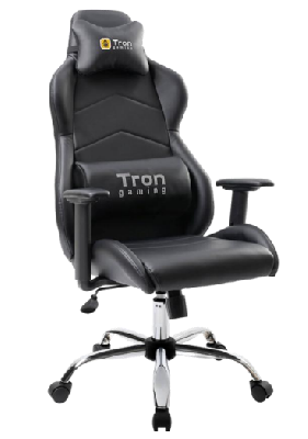 TRON Гейминг (Игровое) экокожа Престиж хром